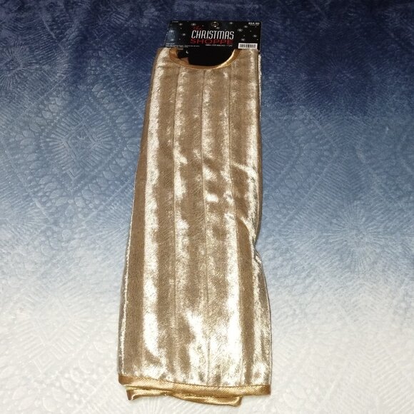 Beautiful Gold Shimmering Round Tree Skirt 48" in diameter. Retail $54.99. - Picture 1 of 6